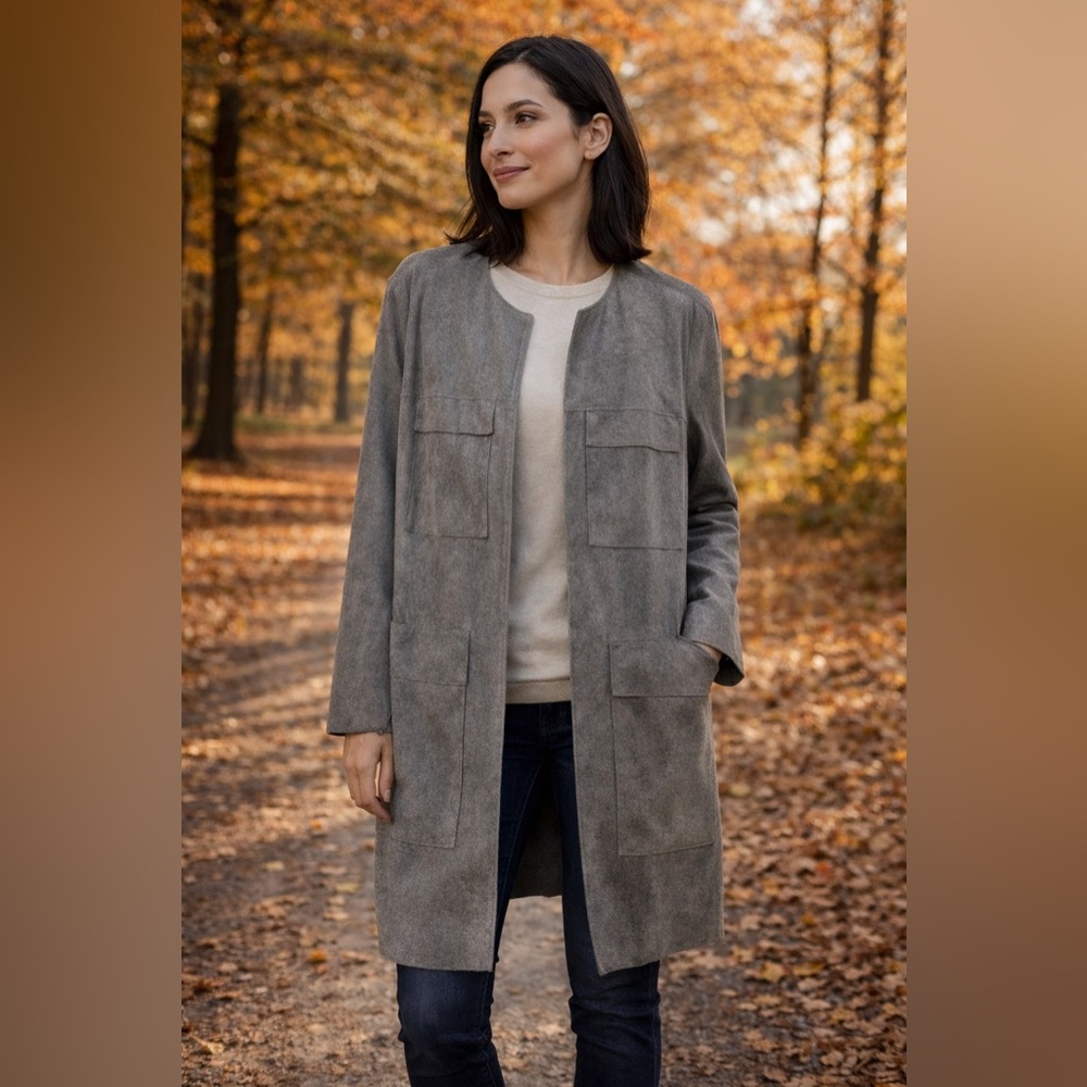 Uncle Frank Faux Suede Grey Jacket